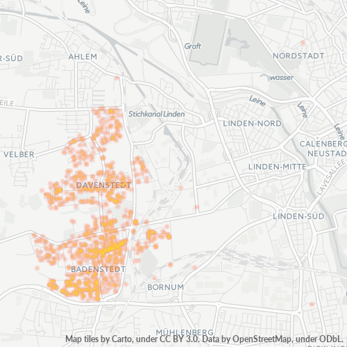 Heatmap für plz 30455