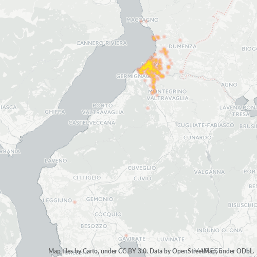Mappa di calore per cap 21016