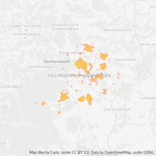 Heatmap für plz 78052
