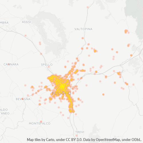 Mappa di calore per cap 06034