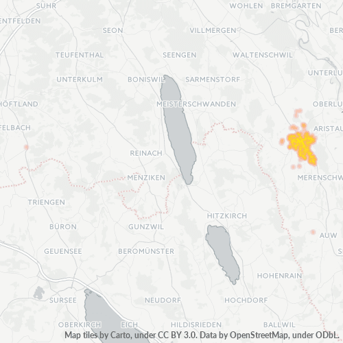 Heatmap für postleitzahl 5630