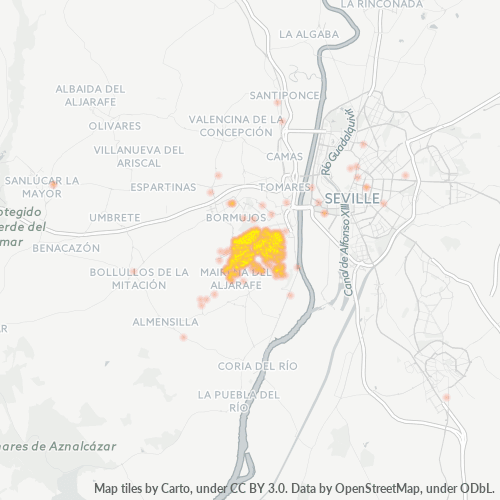 41927 Mapa de calor de densidad empresarial