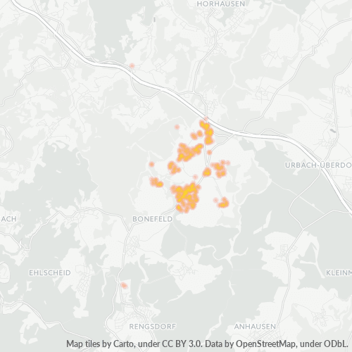 56587 Standortdichte-Heatmap