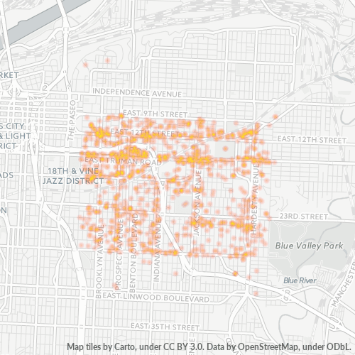 64127 Business Density Heatmap