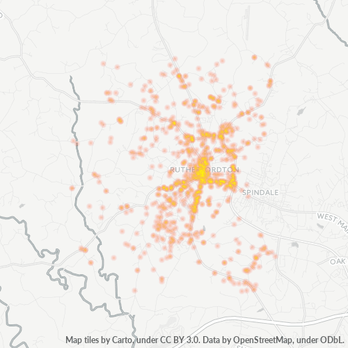 28139 Business Density Heatmap