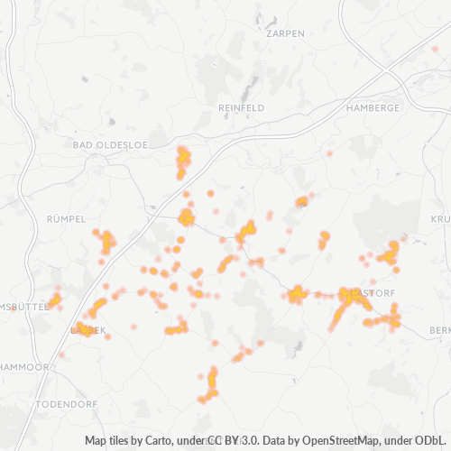 23847 Standortdichte-Heatmap