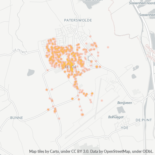 Heatmap voor postcode 9761