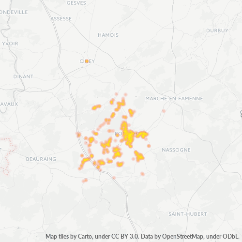 Heatmap voor postcode 5580