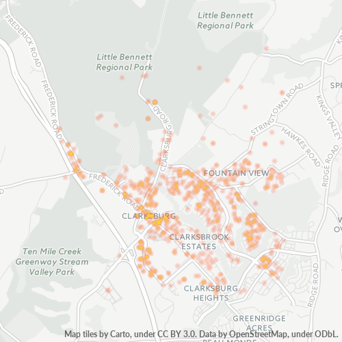 20871 Business Density Heatmap