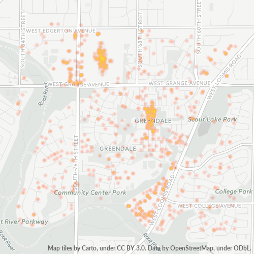 53129 Business Density Heatmap