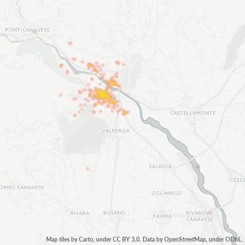 Mappa di calore per cap 10082