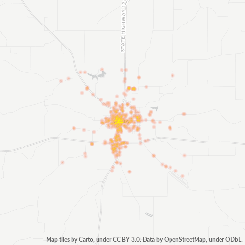 52531 Business Density Heatmap