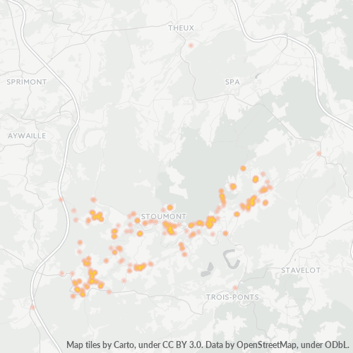 Heatmap voor postcode 4987