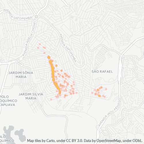 08311-000 Mapa de calor de densidad empresarial