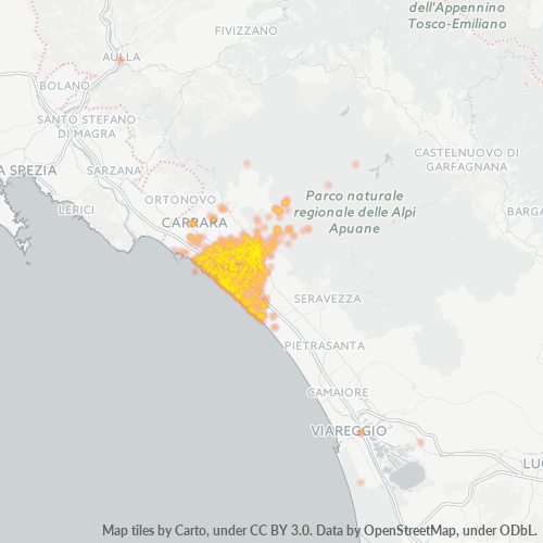 Mappa di calore per cap 54100