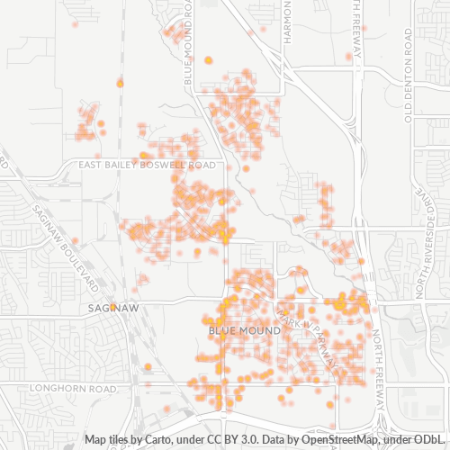 76131 Business Density Heatmap