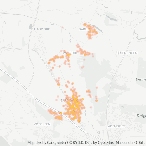 Heatmap für plz 21357