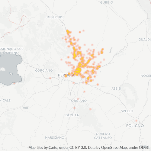 Mappa di calore per cap 06134