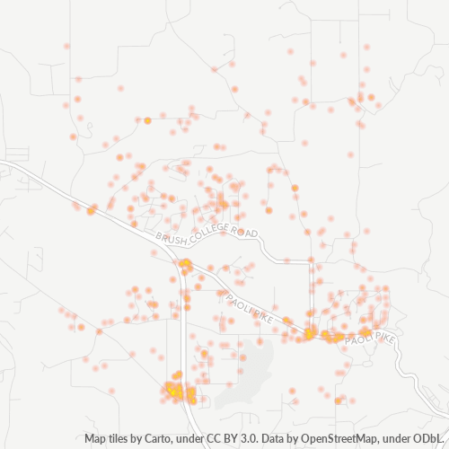 47119 Business Density Heatmap