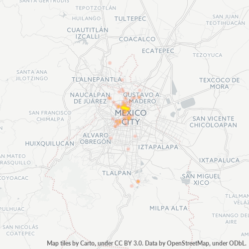 06900 Mapa de calor de densidad empresarial