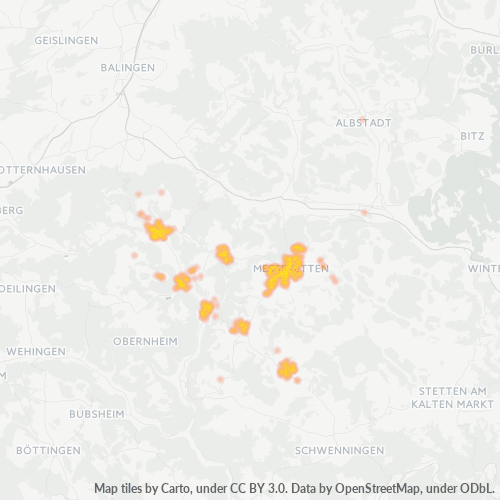 Heatmap für plz 72469