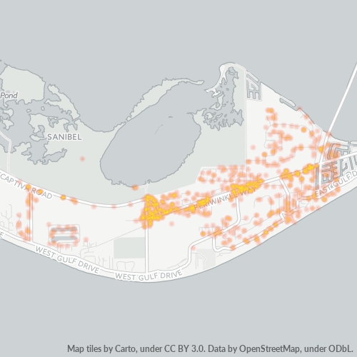 33957 Business Density Heatmap