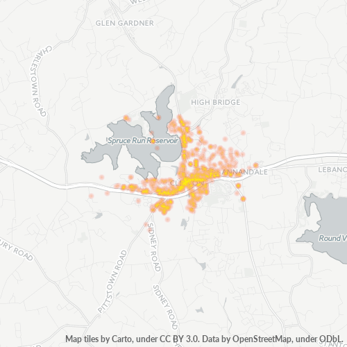 08809 Business Density Heatmap