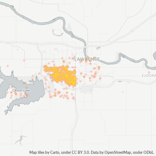 66047 Business Density Heatmap