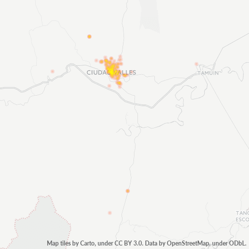 79000 Mapa de calor de densidad empresarial