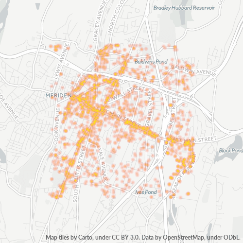 06450 Business Density Heatmap