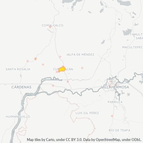 86690 Mapa de calor de densidad empresarial