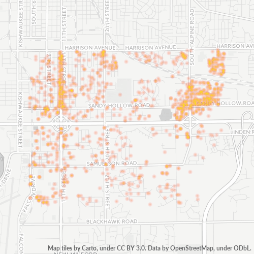 61109 Business Density Heatmap
