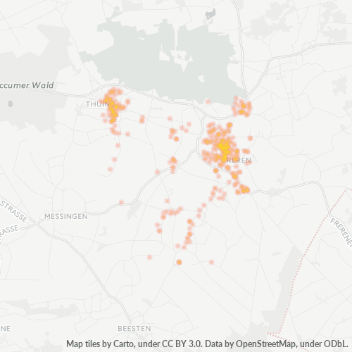 49832 Standortdichte-Heatmap
