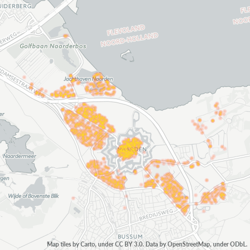 Heatmap voor postcode 1411