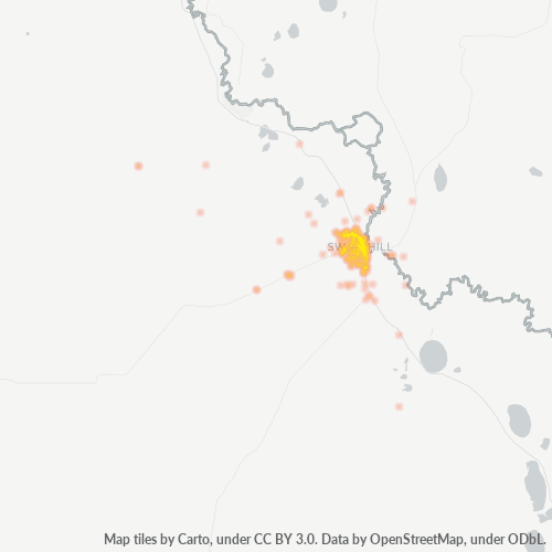 3585 Business Density Heatmap