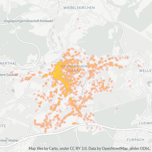 Heatmap für plz 66538