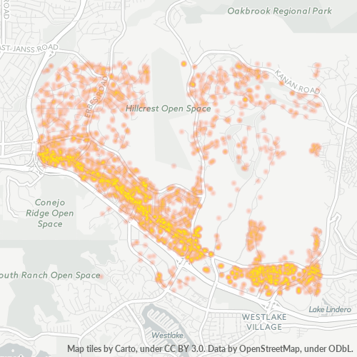 91362 Business Density Heatmap