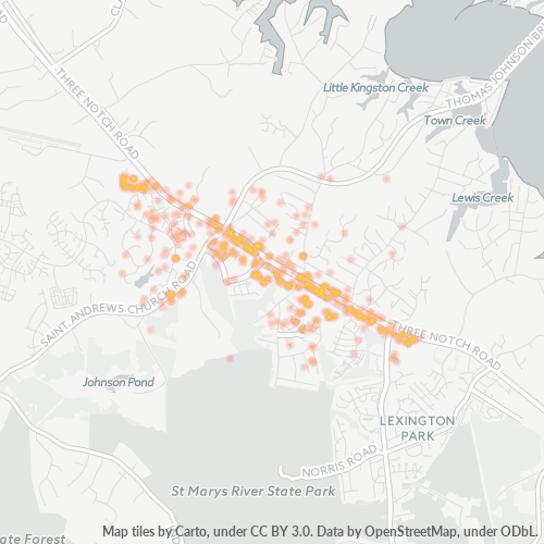 20619 Business Density Heatmap