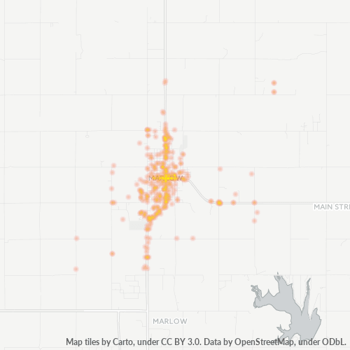73055 Business Density Heatmap
