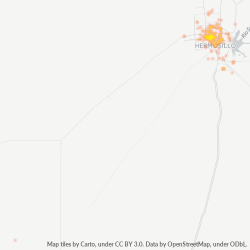 83200 Mapa de calor de densidad empresarial