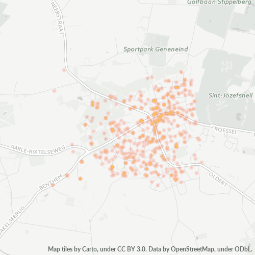 Heatmap voor postcode 5761