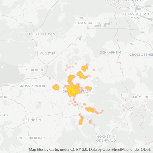 Heatmap für plz 64823