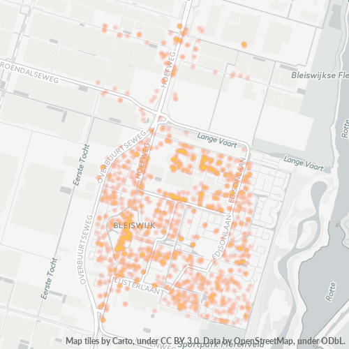 Heatmap voor postcode 2665