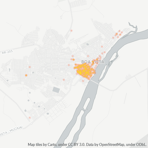 69303-000 Mapa de calor de densidad empresarial