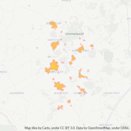 Heatmap für plz 27412