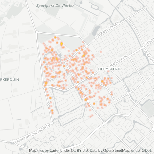 1964 Heatmap Bedrijfsdichtheid