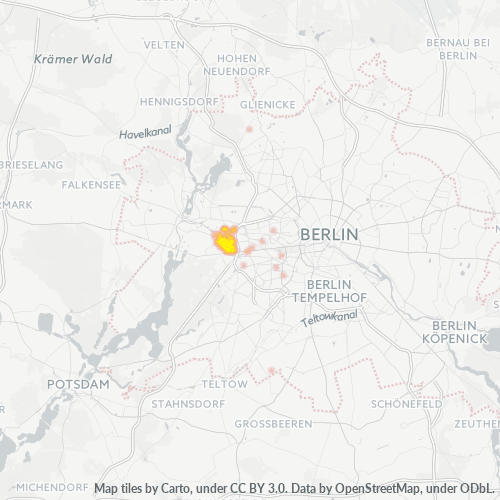 Heatmap für plz 14050