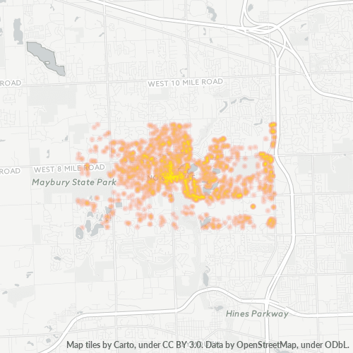 48167 Business Density Heatmap
