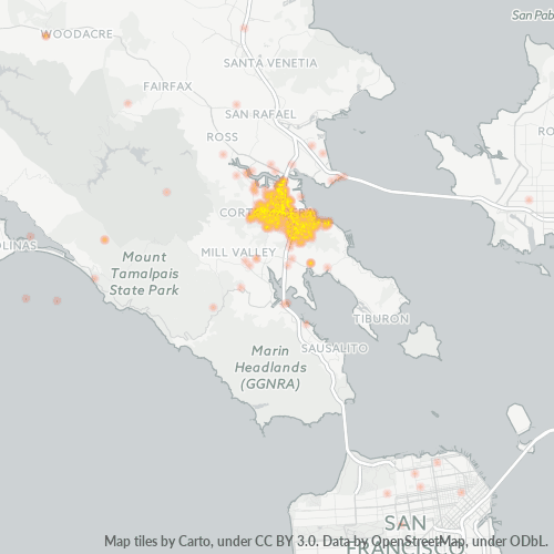 94925 Business Density Heatmap