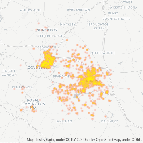 CV2 Business Density Heatmap